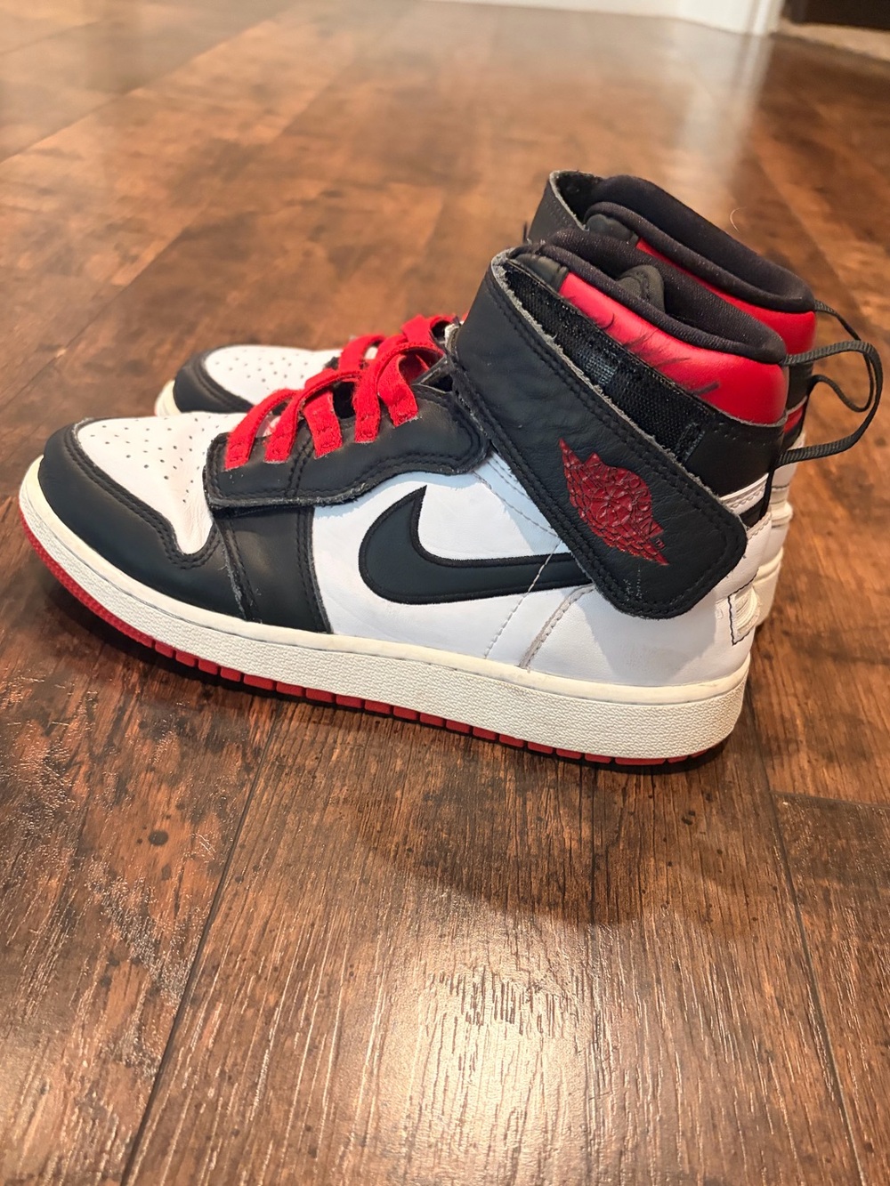 Nike Air Jordan 1 High Top Sneakers — White, Black & Red